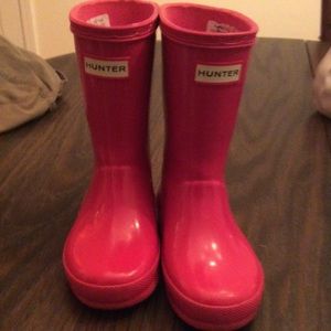 Hunter boots - pink toddler size 9